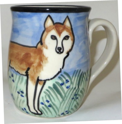 Husky Red -Deluxe Mug - Click Image to Close